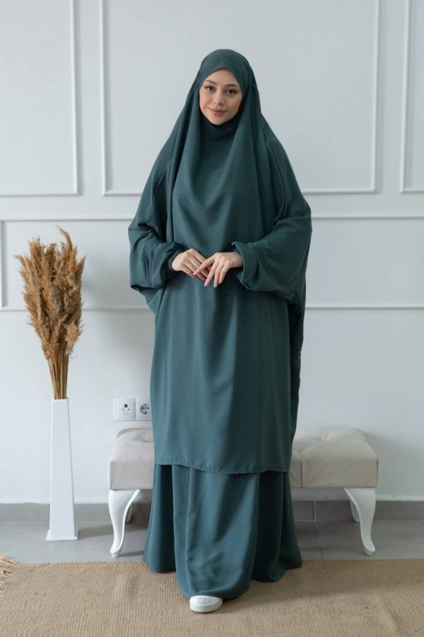 Jilbab vert émeraude