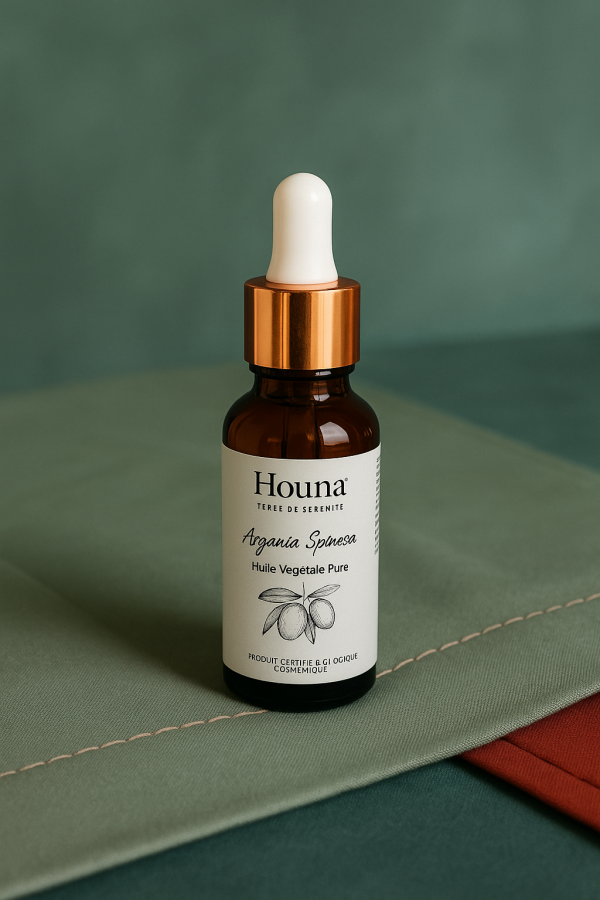 Huile d’argan cosmétique 60 ml avec néroli – soin naturel hydratant, anti-âge et apaisant. Pour visage, corps et cheveux. Parfum floral relaxant.