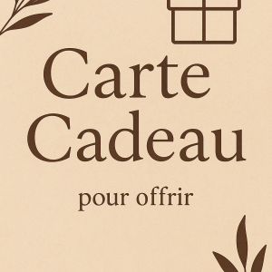 "Offrez une carte cadeau Qadr Boutique valable sur tout le site, avec livraison gratuite dès 70€ d'achat. Un cadeau élégant et pratique pour toutes les occasions."